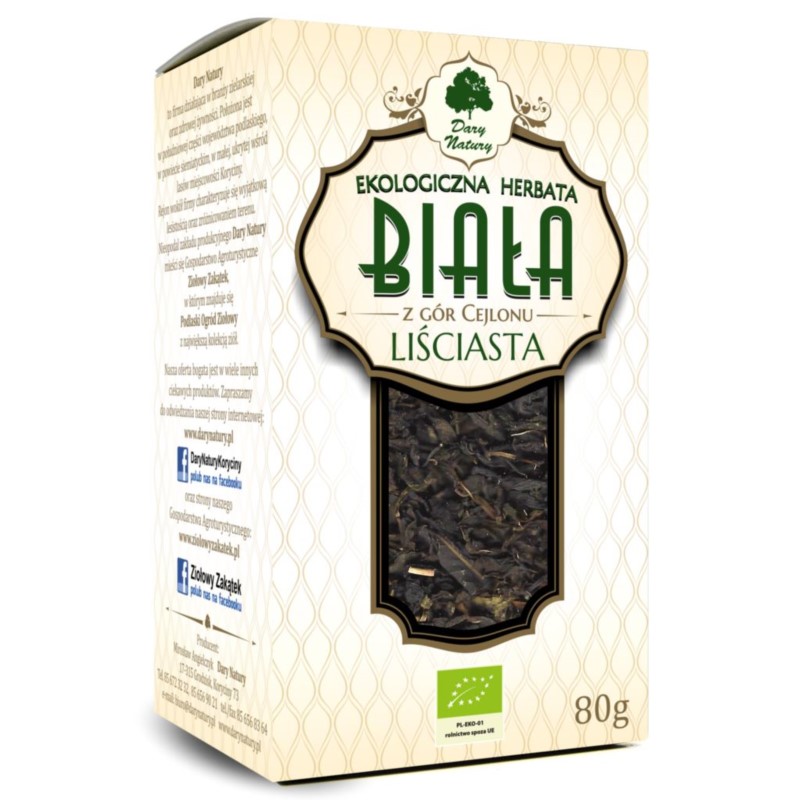 Dary Natury Herbata Biała Liściasta 80G Dary Natury Herbata Biała Liściasta 80G