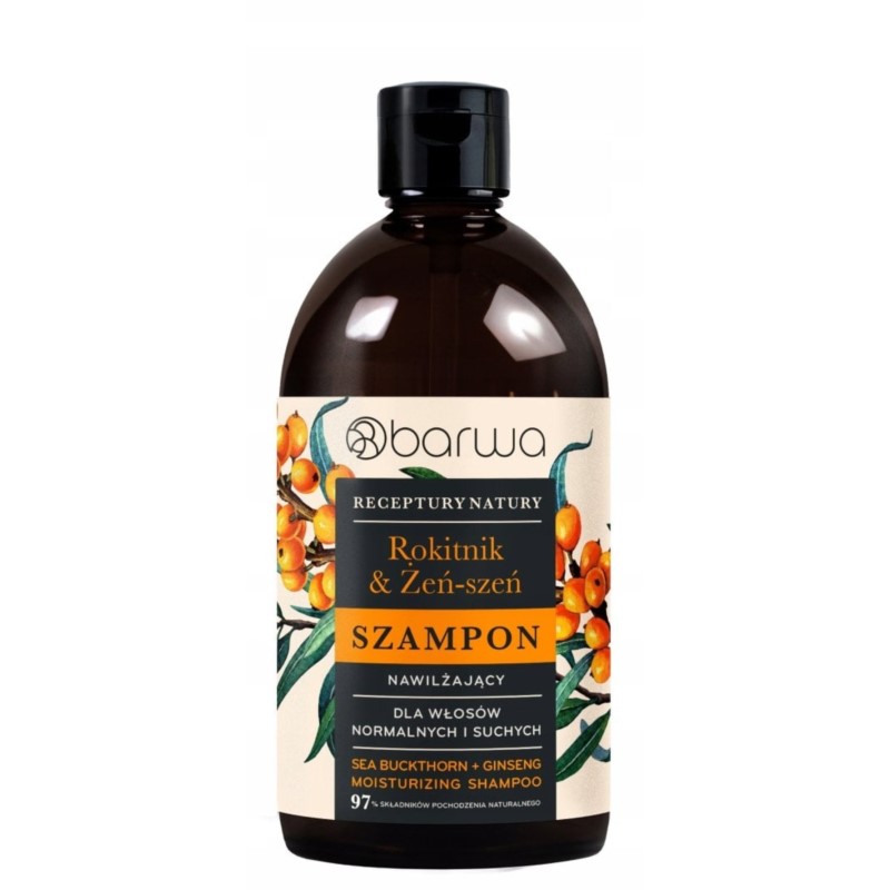 Recepty Natury Szampon Rokitnik Żeń-szeń 380 ml