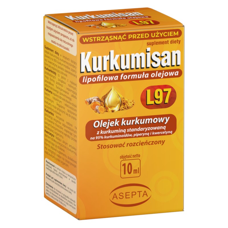 Asepta Kurkumisan L97 10 ml olej kurkumowy Asepta Kurkumisan L97 10 ml olej kurkumowy