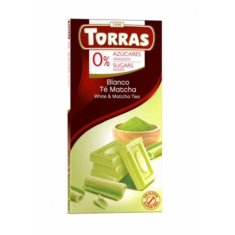 Torras Czekolada biała z matchą 75 g