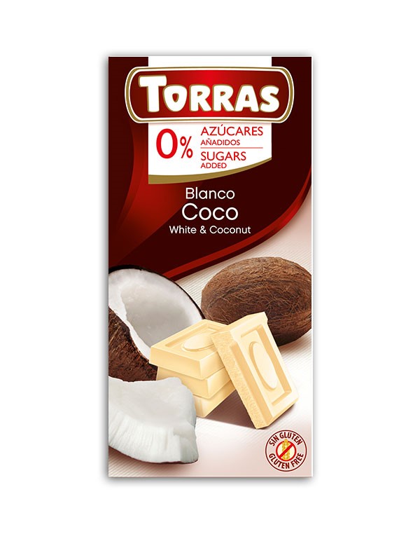 Torras Czekolada biała z kokosem 75 g