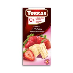 Torras Czekolada biała z truskawkami 75 g