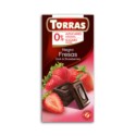 Torras Czekolada gorzka z truskawkami 75 g