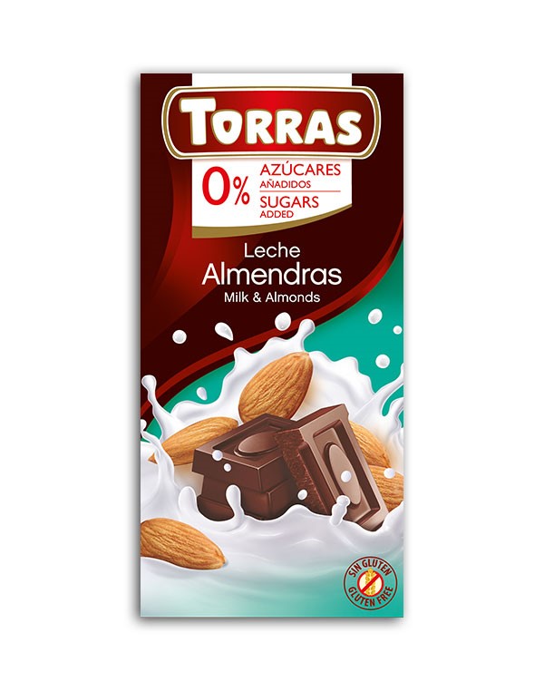Torras Czekolada mleczna z migdałami 75 g Torras Czekolada mleczna z migdałami 75 g