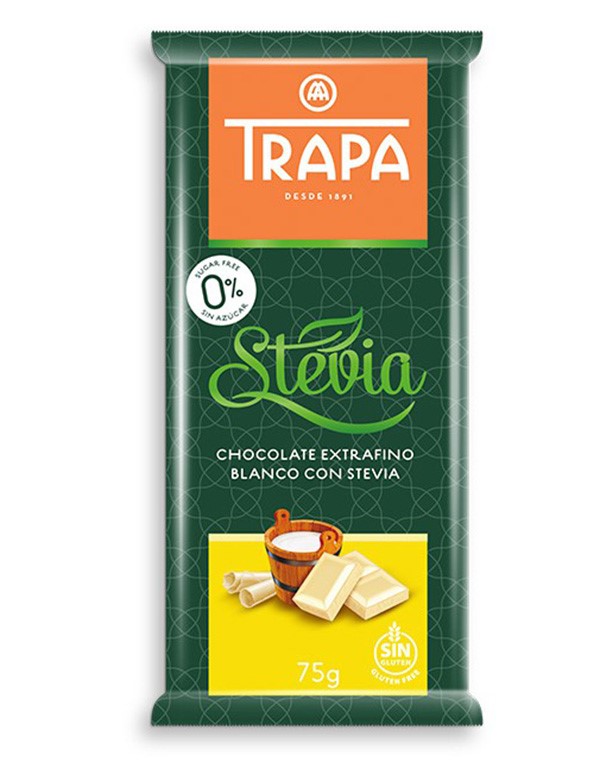 Torras Czekolada biała ze stewią 75