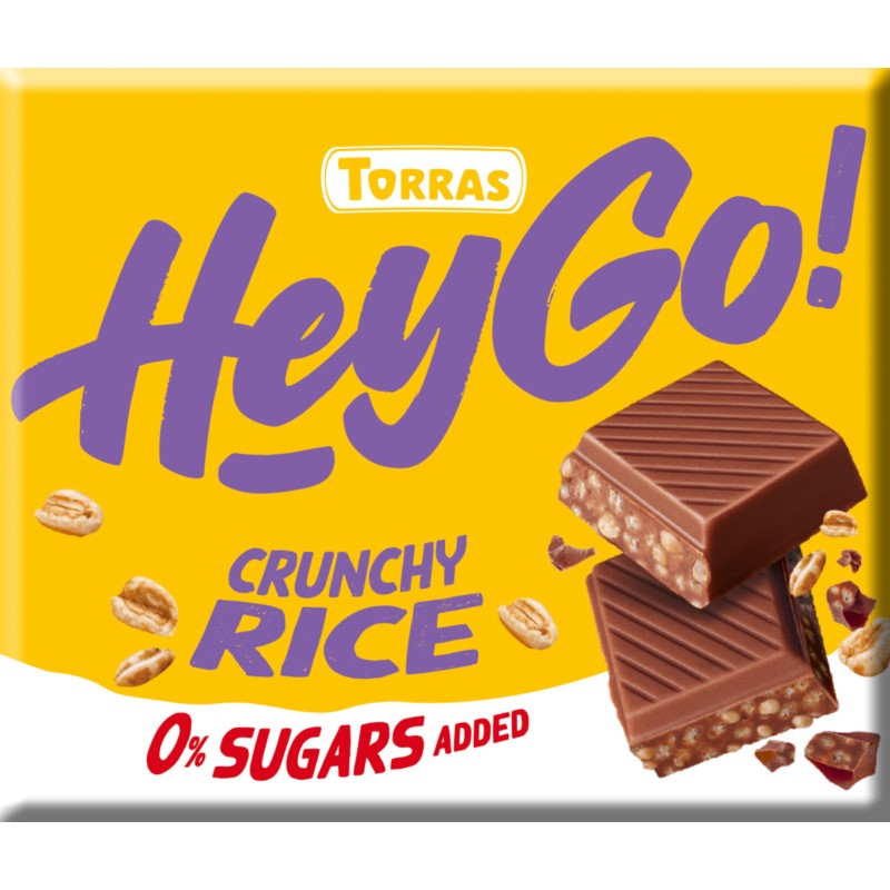 Hey Go Czekolada melczna crunchy z ryżem 60 g Hey Go Czekolada melczna crunchy z ryżem 60 g