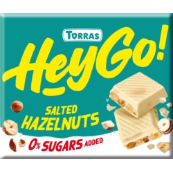 Hey Go Czekolada biała z orzechami i solą 60 g