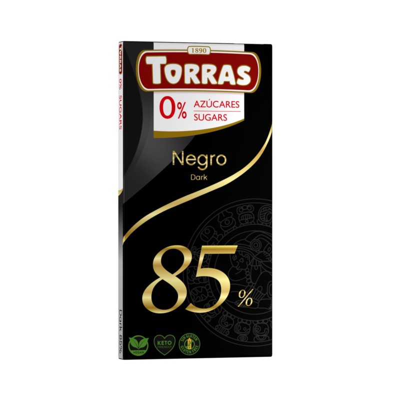 Torras Czekolada gorzka 85% kakao bez cukru 75 g Torras Czekolada gorzka 85% kakao bez cukru 75 g
