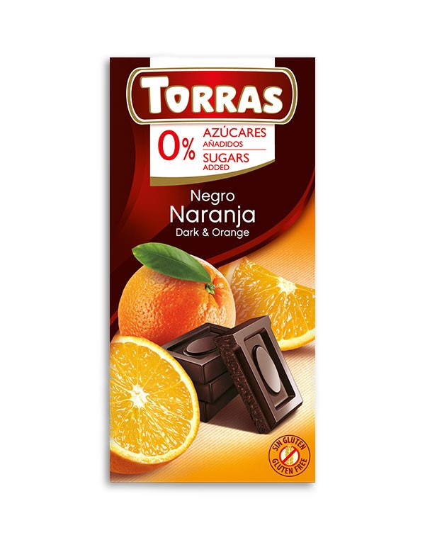 Torras Czekolada gorzka z pomarańczą 75 g Torras Czekolada gorzka z pomarańczą 75 g