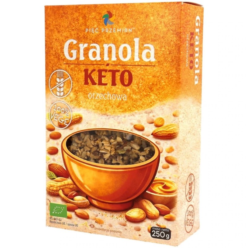 Pięć Przemian Keto Granola Orzechowa BIO 250 g Pięć Przemian Keto Granola Orzechowa BIO 250 g