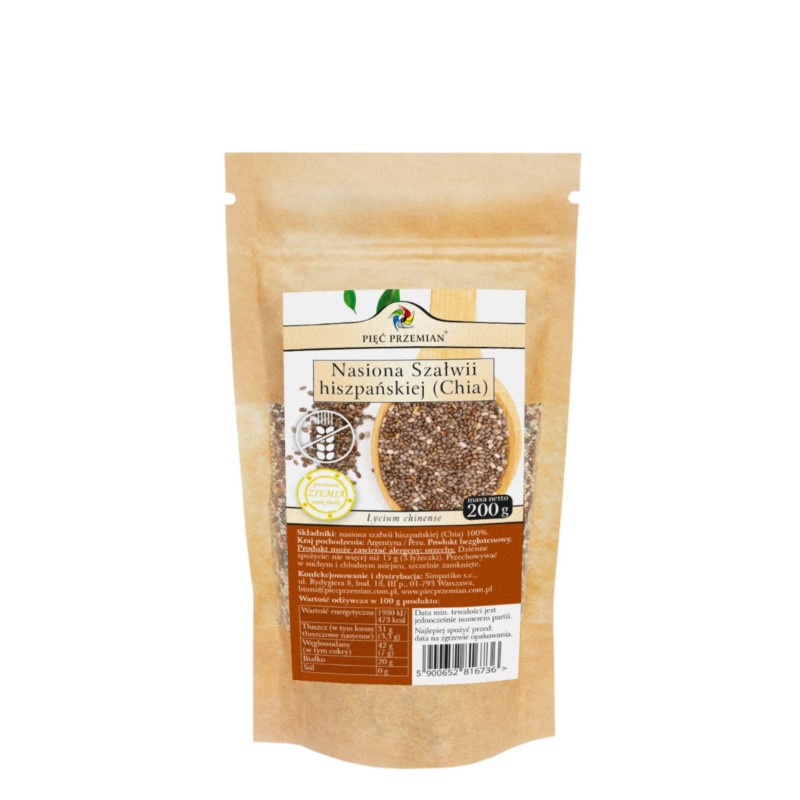 Pięć Przemian Chia Nasiona 200 g Pięć Przemian Chia Nasiona 200 g
