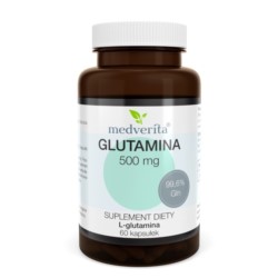 Medverita Glutamina 500 mg L-glutamina 60 kapsułek