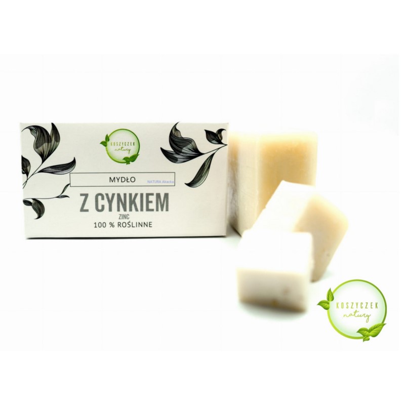 Mydło naturalne roślinne z cynkiem 100 g Mydło naturalne roślinne z cynkiem 100 g