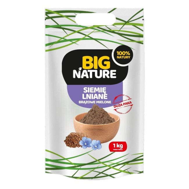 Big Nature Siemię lniane mielone brązowe 1 kg