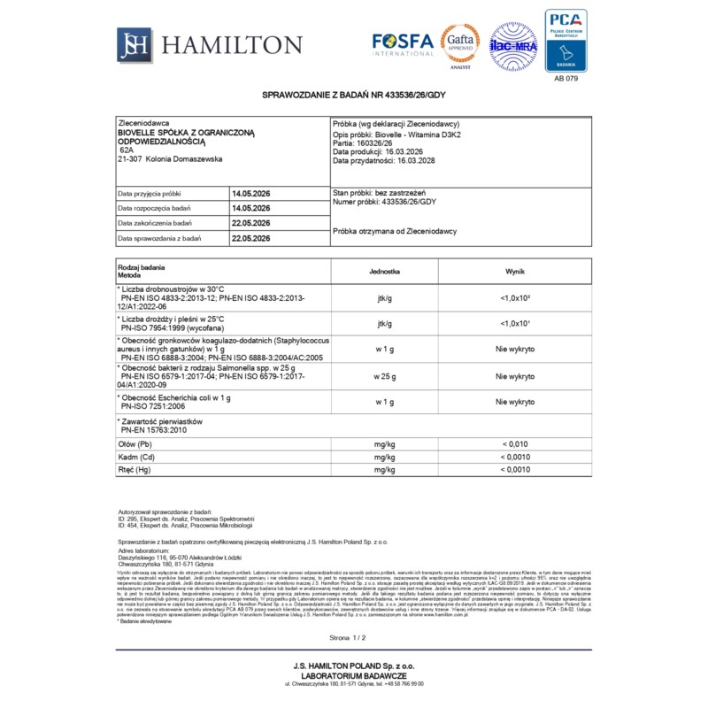 Biovelle Witamina D3 K2 12 000 UI + 200 µg 60 kap Biovelle Witamina D3 K2 12 000 UI + 200 µg 60 kap