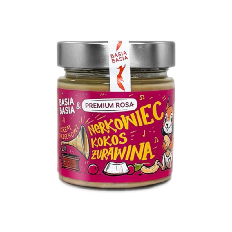 Krem z Nerkowców z Kokosem i Zurawiną 190 g Basia Krem z Nerkowców z Kokosem i Zurawiną 190 g Basia