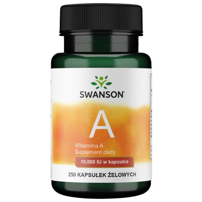 Swanson Witamina A 10.000 Iu 250 K żelki Swanson Witamina A 10.000 Iu 250 K żelki
