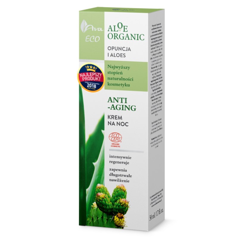 AVA Aloe Organic Krem na noc 50 ml nawilża AVA Aloe Organic Krem na noc 50 ml nawilża