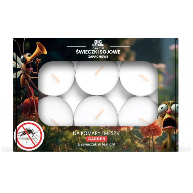Świeczki soj. zap. teal. komary/maszki GARDEN 60 g