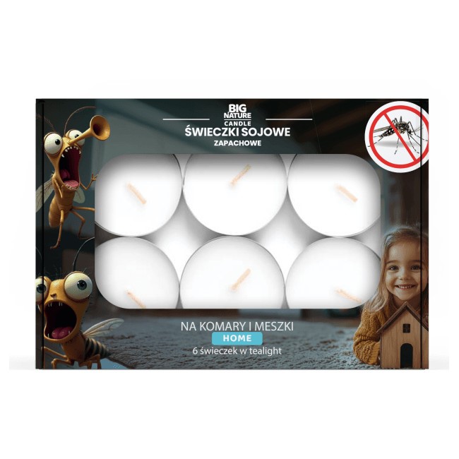 Świeczki soj. zap. teal. komary/maszki HOME 60 g