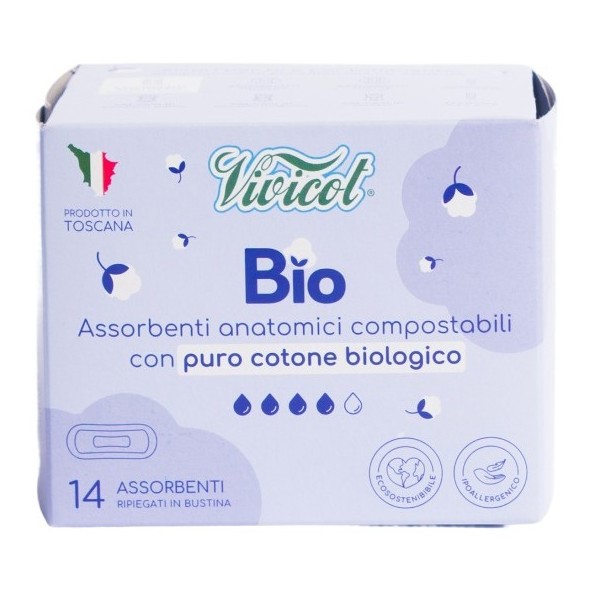Vivicot Bio Podpaski Higieniczne Anatomic 14 szt. Vivicot Bio Podpaski Higieniczne Anatomic 14 szt.