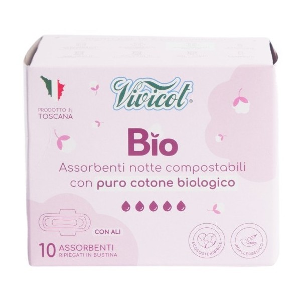 Vivicot Bio Podpaski Higieniczne Na Noc 10 Szt. Vivicot Bio Podpaski Higieniczne Na Noc 10 Szt.