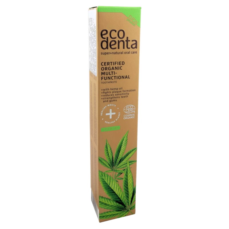 Ecodenta Cosmos Organic Pasta olej konopny 75ml Ecodenta Cosmos Organic Pasta olej konopny 75ml