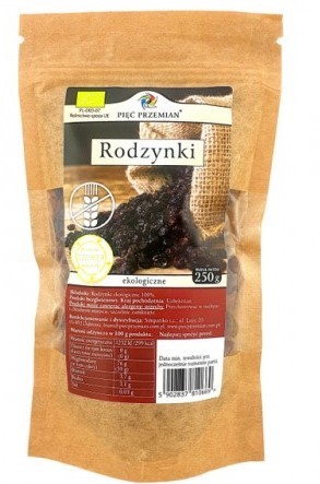 Pięć Przemian Rodzynki ekologiczne 250 g