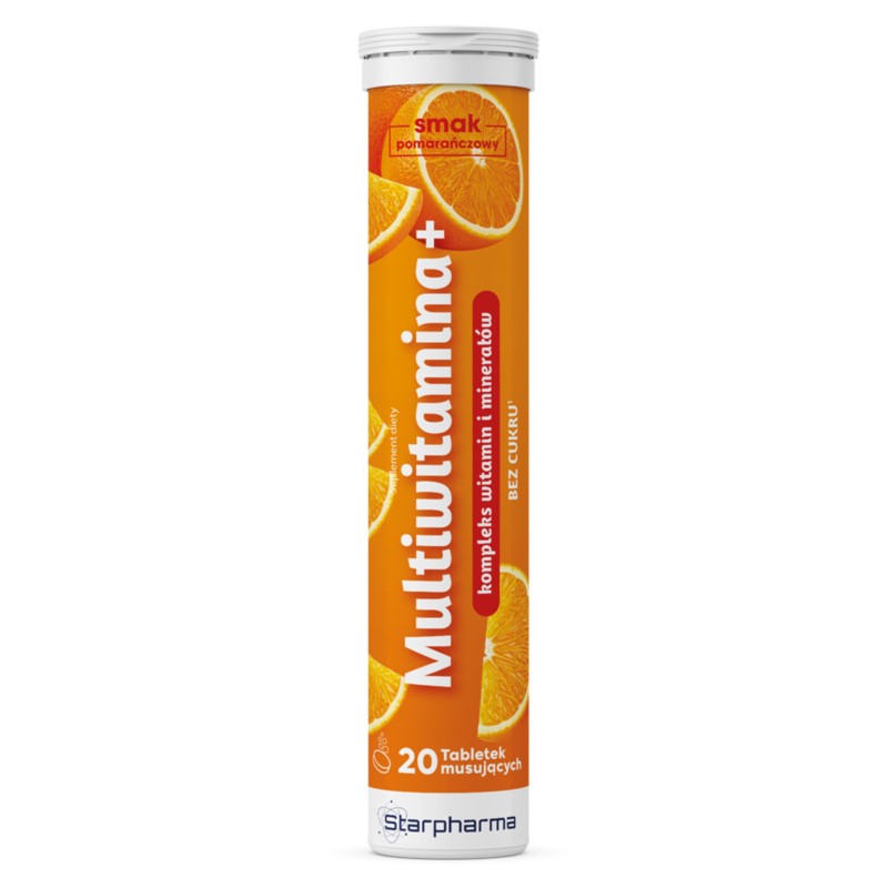 Starpharma Multiwitamina+ 20 tabletek pomarańcza