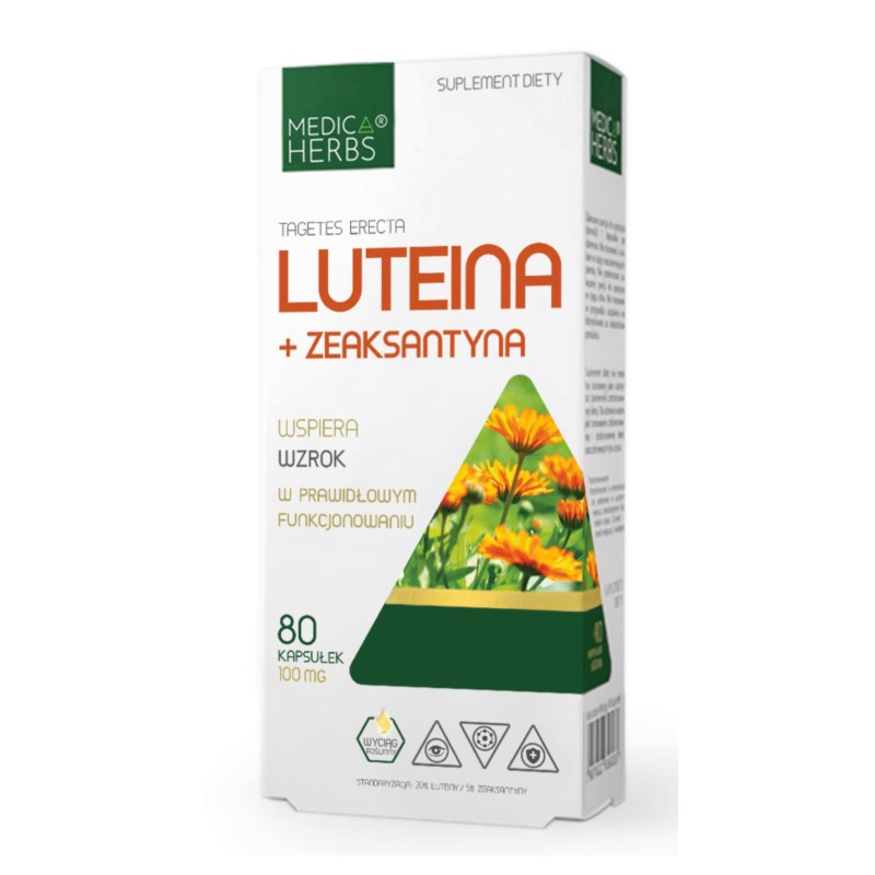 Medica Herbs Luteina + Zeaksantyna 60 k 100 mg Medica Herbs Luteina + Zeaksantyna 60 k 100 mg
