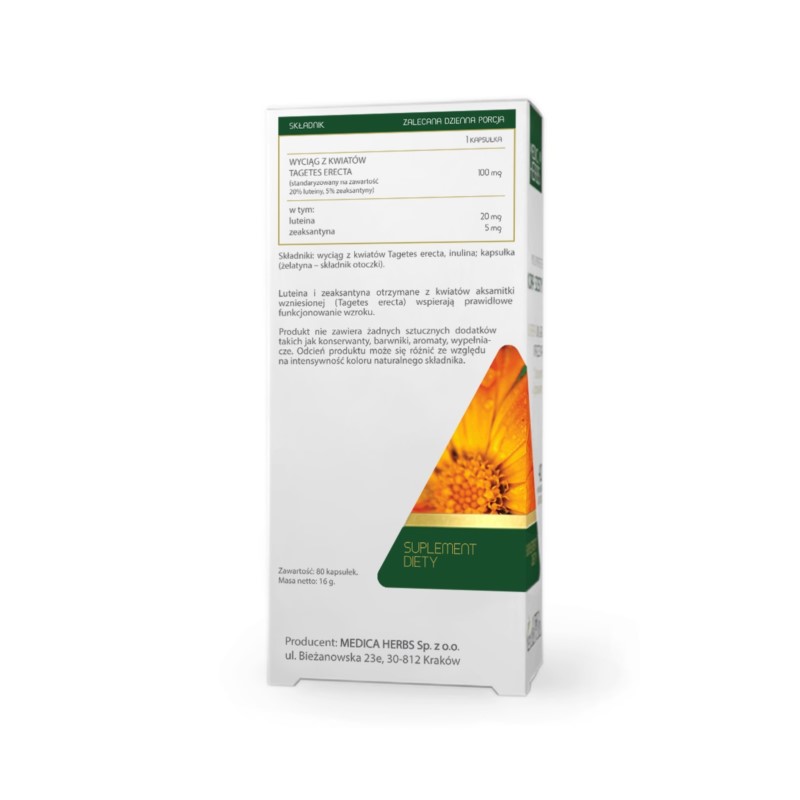 Medica Herbs Luteina + Zeaksantyna 60 k 100 mg Medica Herbs Luteina + Zeaksantyna 60 k 100 mg