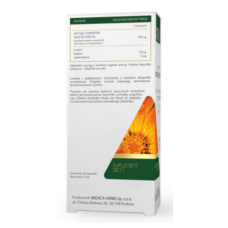 Medica Herbs Luteina + Zeaksantyna 60 k 100 mg Medica Herbs Luteina + Zeaksantyna 60 k 100 mg