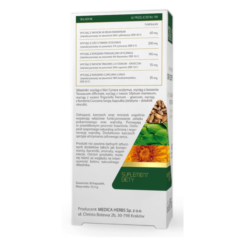 Medica Herbs Ostropest Karczoch Mniszek 60 k