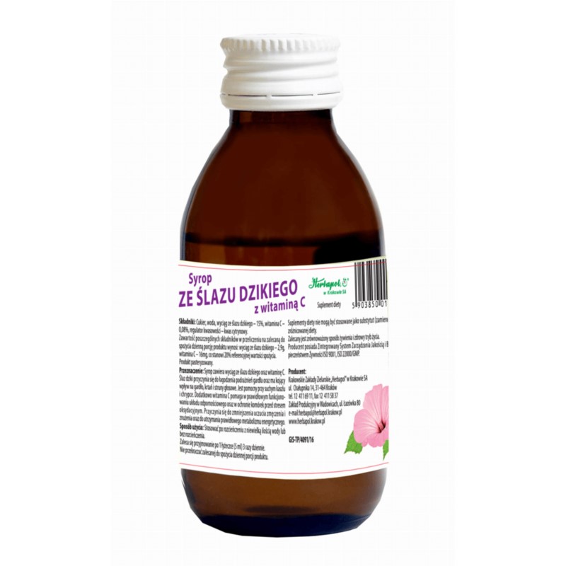 Herbapol Syrop ze Ślazu Dzikiego 100 ml Herbapol Syrop ze Ślazu Dzikiego 100 ml