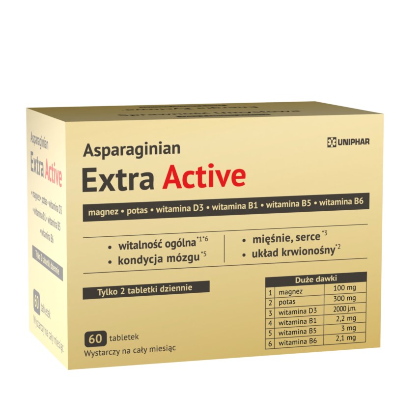Uniphar Asparaginian Extra fortee 50 tabletek