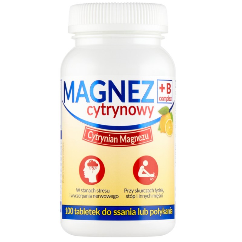 Uniphar Magnez Cytrynowy + B complex 100 t. Uniphar Magnez Cytrynowy + B complex 100 t.