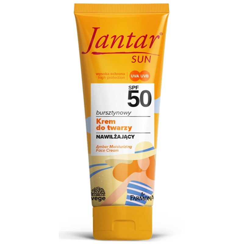 Jantar Sun Bursztynowy Krem nawilżający SPF 50