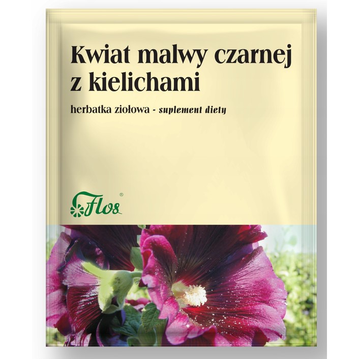 Flos Kwiat malwy czarnej z kielichami 50 g Flos Kwiat malwy czarnej z kielichami 50 g