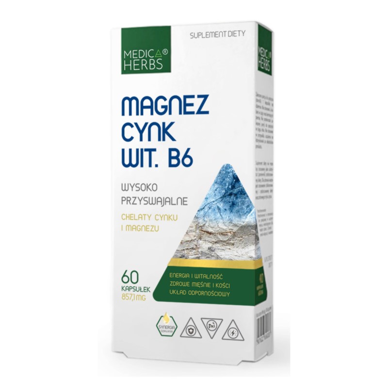 Medica Herbs Magnez Cynk Wit. B6 60 k