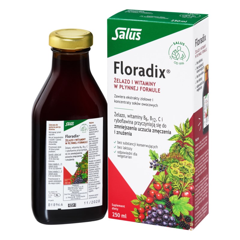 Zioło-Piast Floradix Żelazo I Witaminy 250 Ml Płyn