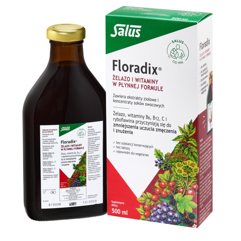 Zioło-Piast Floradix Żelazo I Witaminy 500 Ml