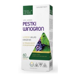 Medica Herbs Pestki Winogron vitis vinifera 60 k
