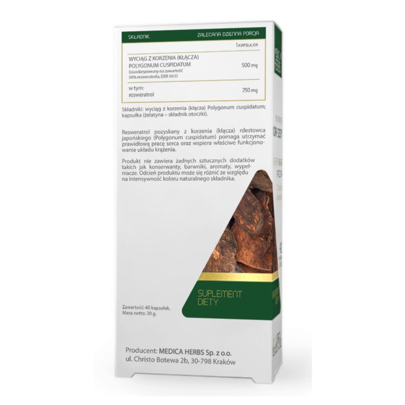 Medica Herbs Resweratrol Rdestowiec forte 40 k