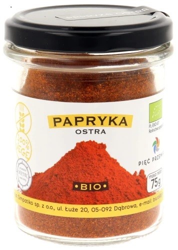 Pięć Przemian Papryka Ostra mielona BIO 85 g
