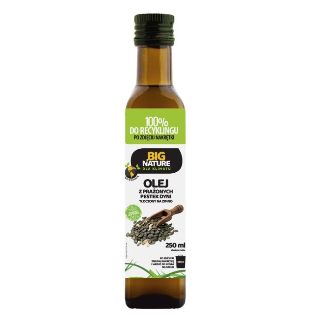 Big Nature Olej z prażonych pestek dyni 250 ml