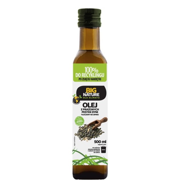Big Nature Olej z prażonych pestek dyni 500 ml