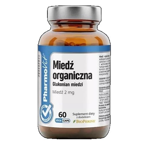 Pharmovit Miedź organiczna 2 mg 60 kapsułek Pharmovit Miedź organiczna 2 mg 60 kapsułek