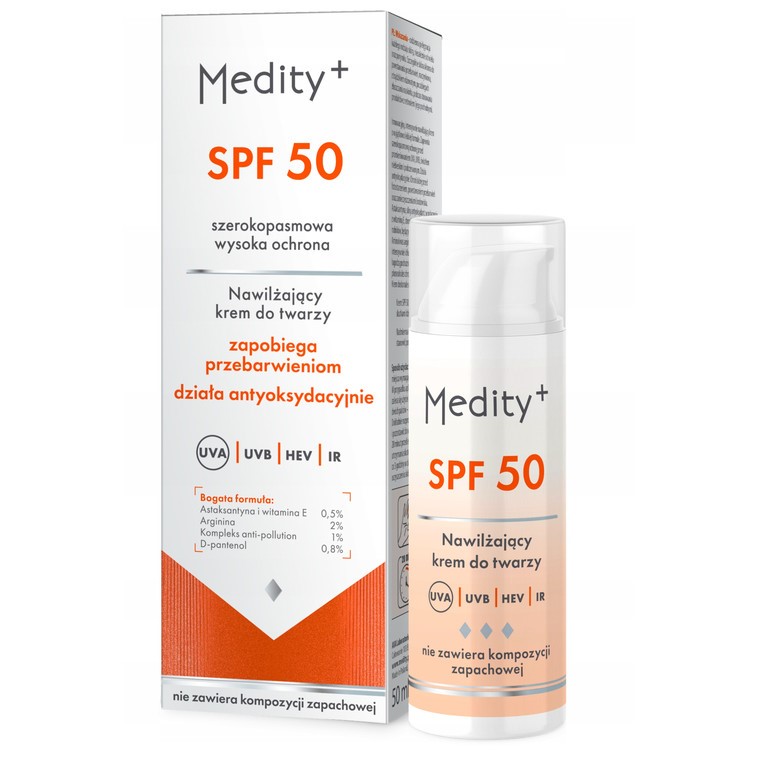 Medity+ SPF 50 Nawilżający krem do twarzy 50 ml