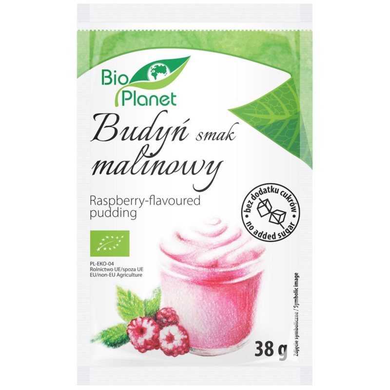 BIO Planet Budyń o smaku malinowym z malinami 40 g