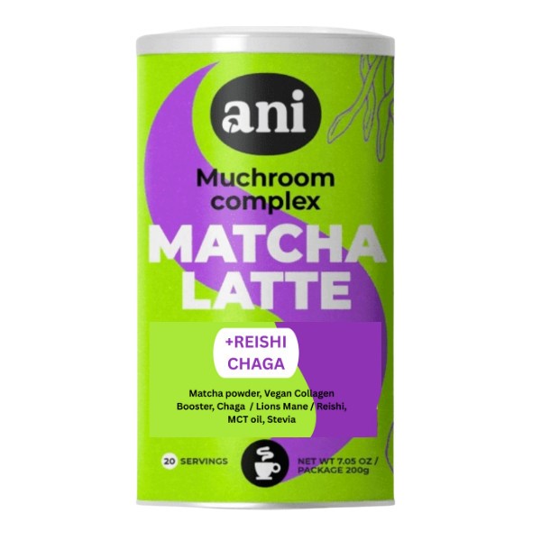 Ani Napój Mushroom Complex Matcha Latte 200 g Ani Napój Mushroom Complex Matcha Latte 200 g